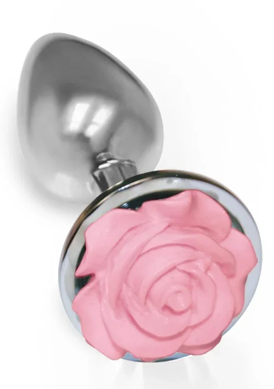 The 9’s – The Silver Starter Rose Stainless Steel Butt Plug