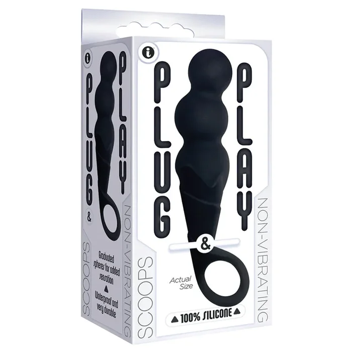 The 9’s Plug & Play Scoops Anal Plug-Black