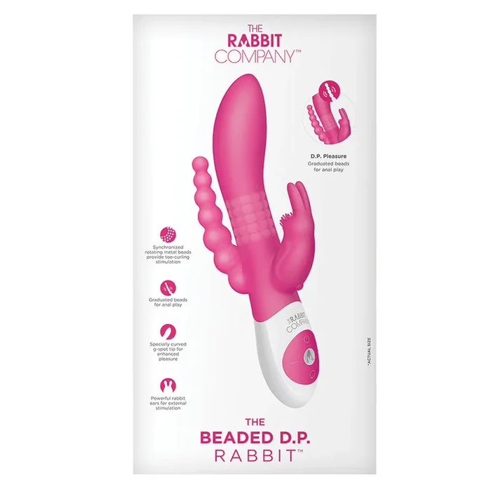 The Beaded D.P. Rabbit Rechargeable-Hot Pink