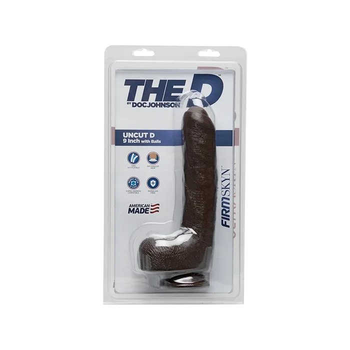 The D – Uncut D – 9 in w/ Balls – FIRMSKYN Chocolate