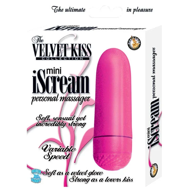 The Velvet Kiss Collection Mini Iscream Multispeed Waterproof Bullet (Pink)