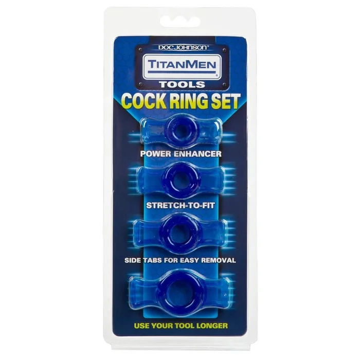 TitanMen – Cock Ring Set Blue