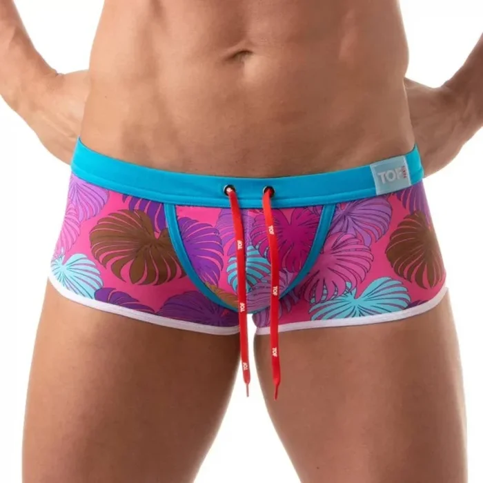 TOF Paris Floral Swim Trunk Pink – Size : S
