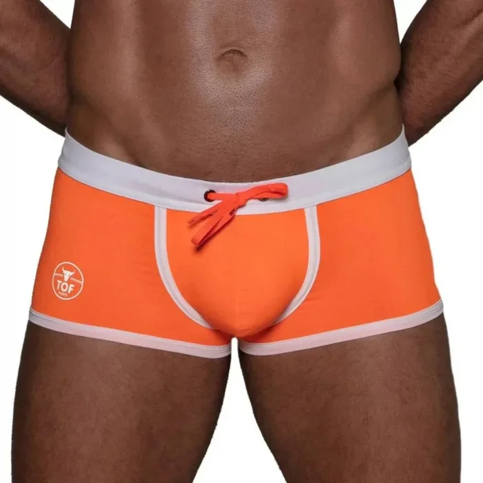 TOF Paris Neon Swim Trunks Orange – Size : XXL