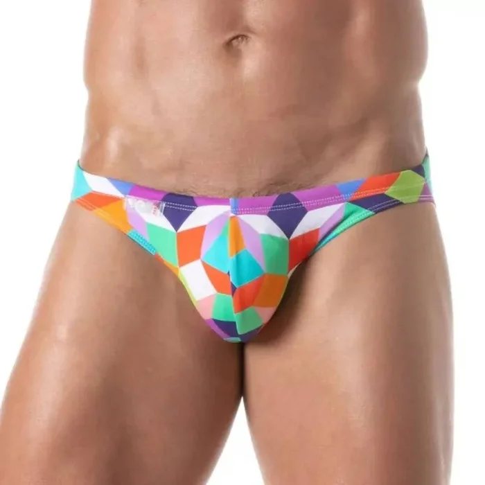 TOF Paris Print Swim Mini Briefs Purple – Size : L