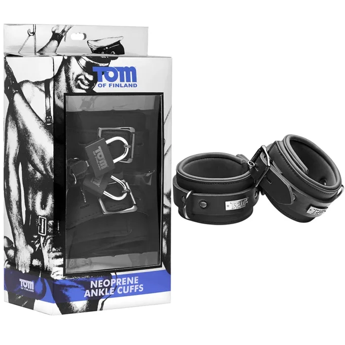Tom of Finland Neoprene Ankle Cuffs (Black)