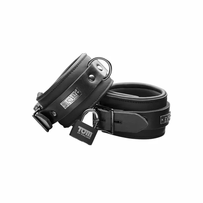 Tom of Finland Neoprene Ankle Cuffs with Lock