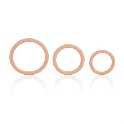Tri Rings Beige – Male Cock Ring Set Sml / Med / Lrg