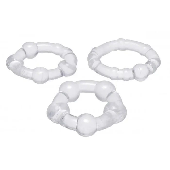 Trinity For Men Penis Rings Set Of 3 Tpr Clear