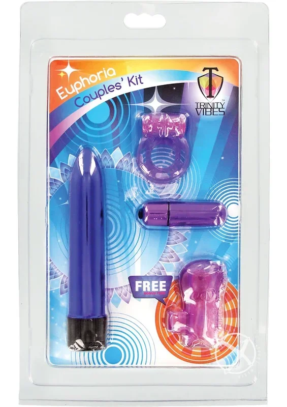 Trinity Vibes Euphoria Couples Vibrator Kit Purple