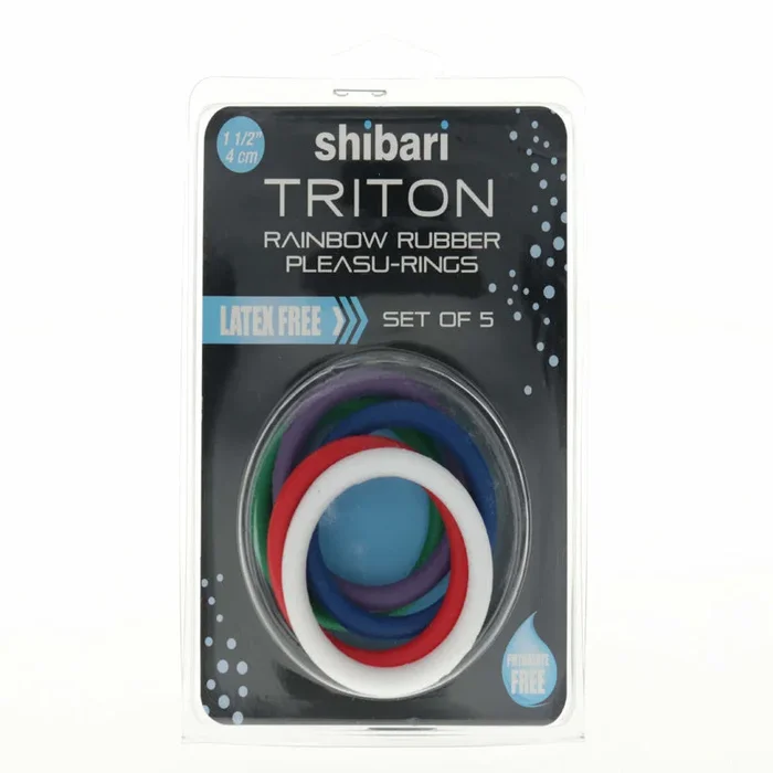 Triton Rainbow Rubber Pleasu-Rings (5 pk) assorted colors