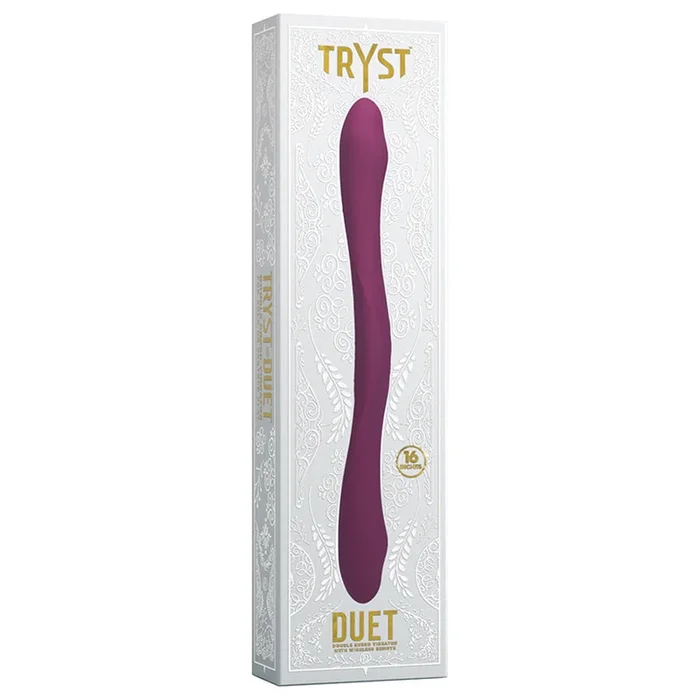 TRYST Duet Double Ended Vibrator – Berry Red