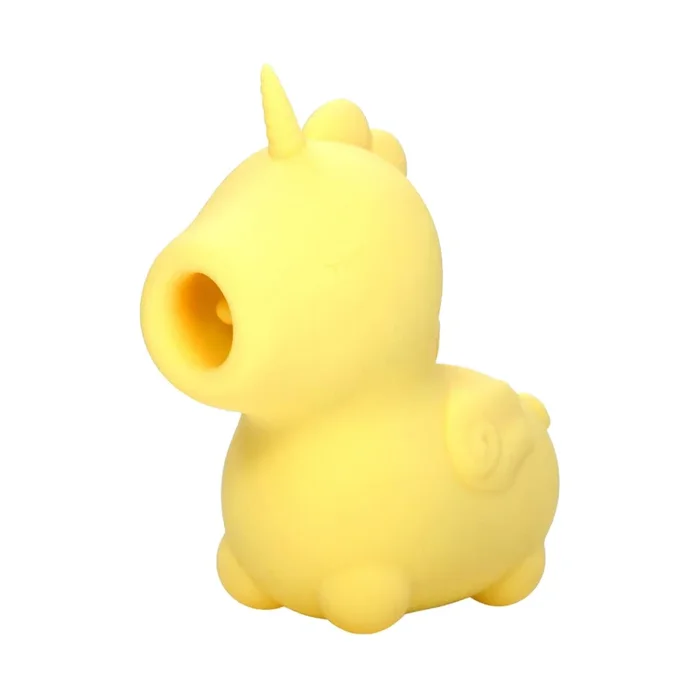 Unihorn Bean Blossom Tongue Flick Pulsating Vibe- Yellow