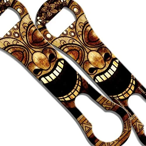 V-Rod® Bottle Opener – Natural Wood Tiki Man