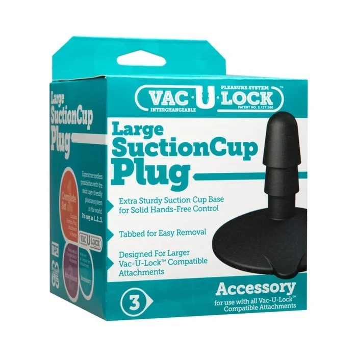 Vac-U-Lock – Large Black Suction Cup Plug