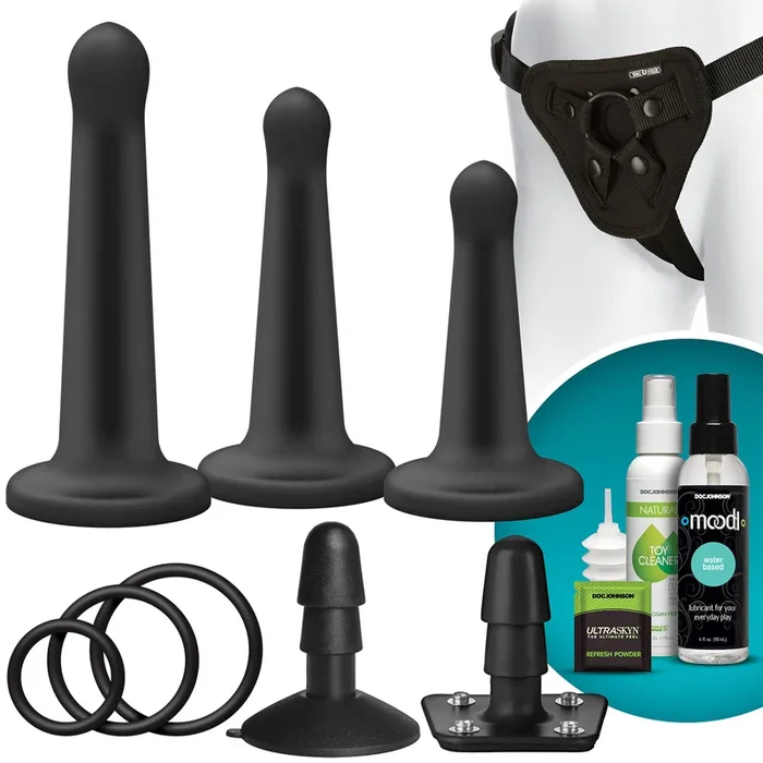 Vac-U-Lock Silicone Pegging Strap-On Set