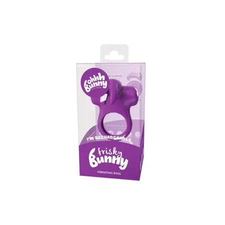 VeDO Frisky Bunny Rechargeable Vibrating Ring – Perfectly Purple