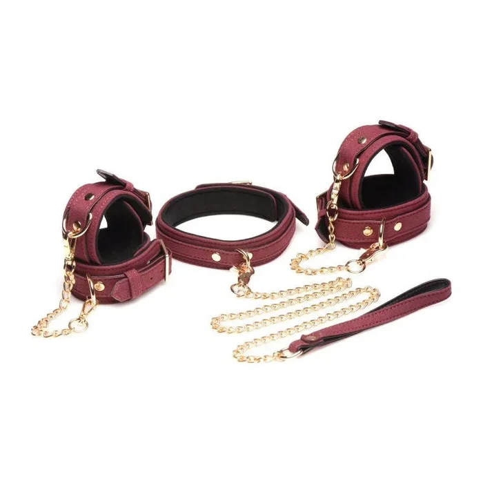 Velvet Bondage Set 6 Piece – Burgundy