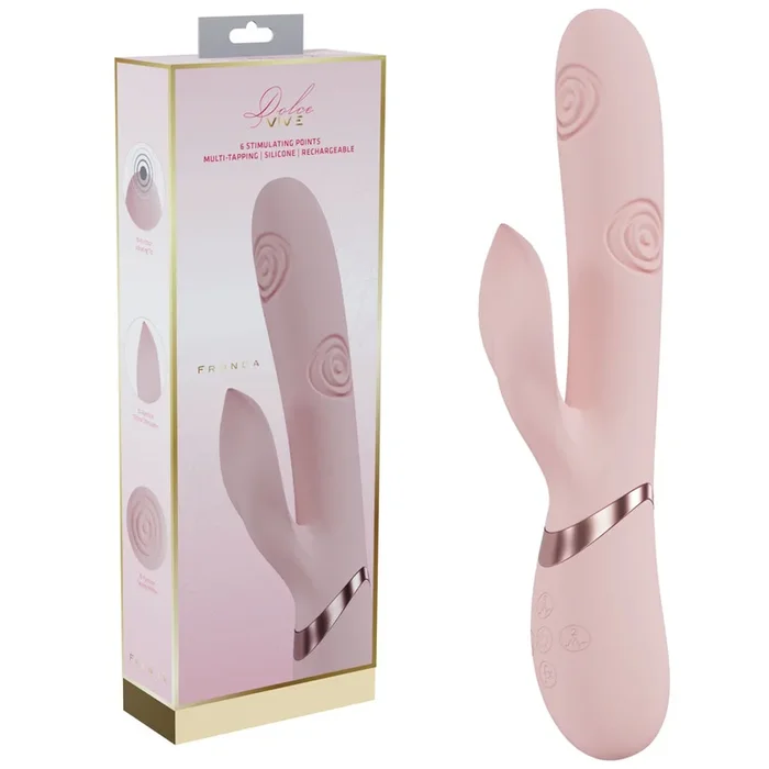 VIVE Fronda – – 25 cm USB Rechargeable Tapping Rabbit Vibrator