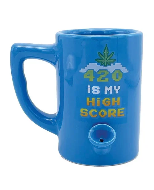 Wake & Bake 420 is My High Score Coffee Mug – 10 oz Blue