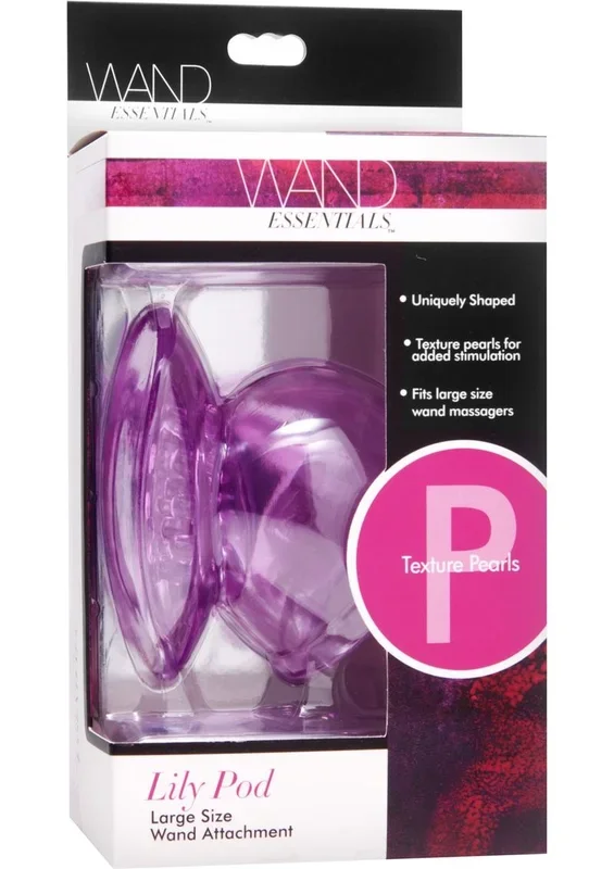 Wand Essentials Lily Pod Clitoral Vibrating Wand Attachment Large Purple