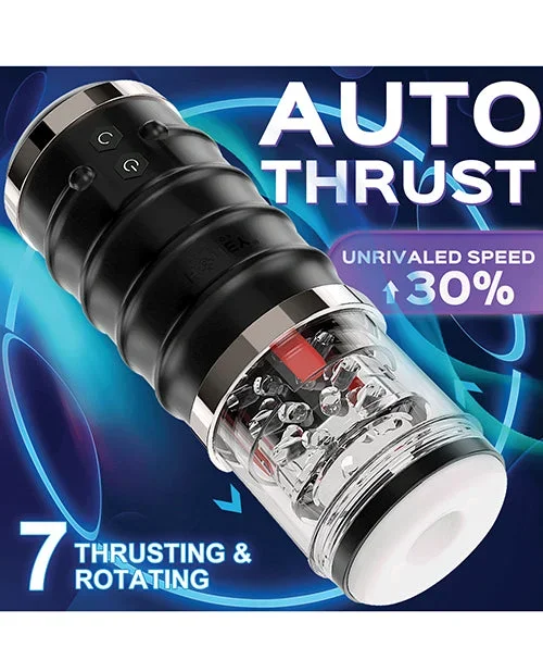 Warrior Auto Thrusting Male Masturbator – Black