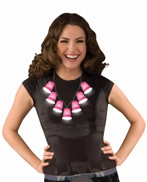 Wearable Bachelorette String of Light Up Cups – Pink