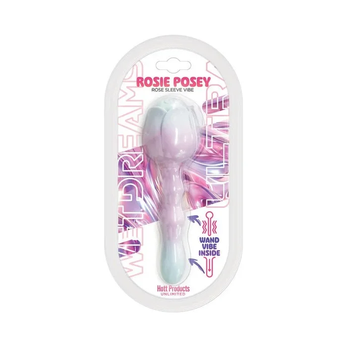 Wet Dreams Ultra Rosie Posey Liquid Silicone Rose Sleeve Vibe