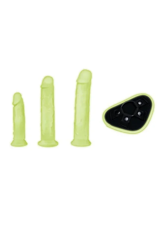 WhipSmart 4pc Glow In The Dark Pegging Kit with Dildos