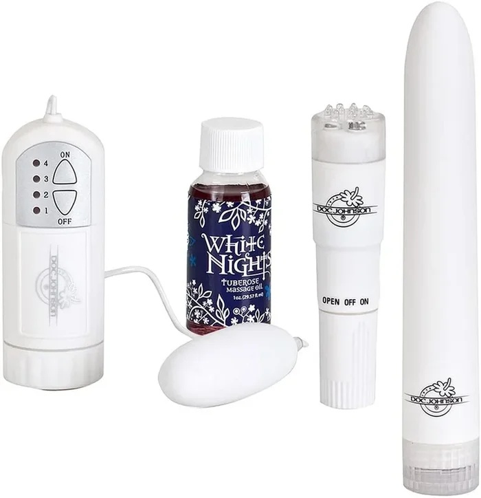White Nights Pleasure Vibrators With Remote Control Kit