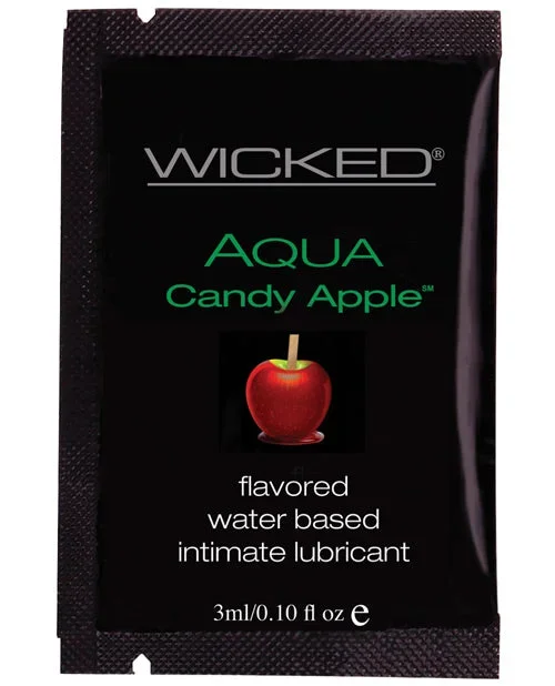 Wicked Sensual Care Aqua Water Based Lubricant – .1 oz Candy Apple