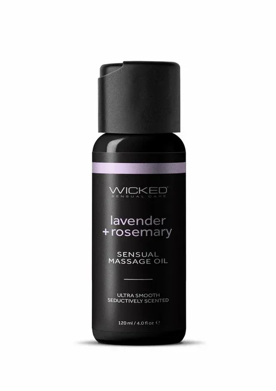 Wicked Sensual Massage Oil 4oz – Lavender and Rosemary