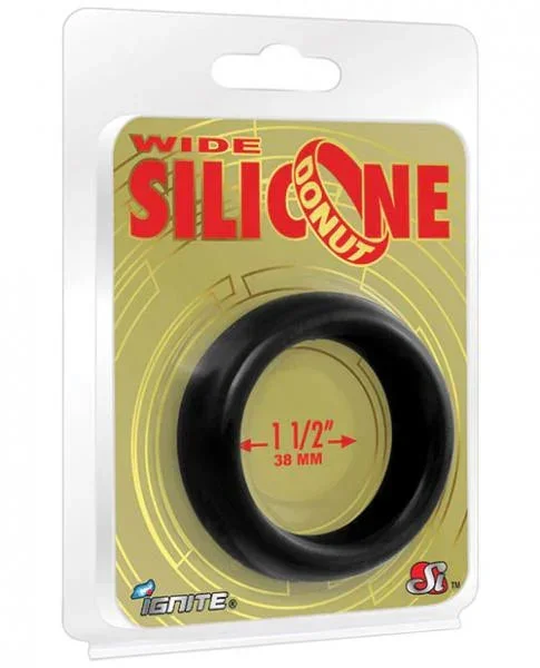 Wide Silicone Donut Black 1.5″