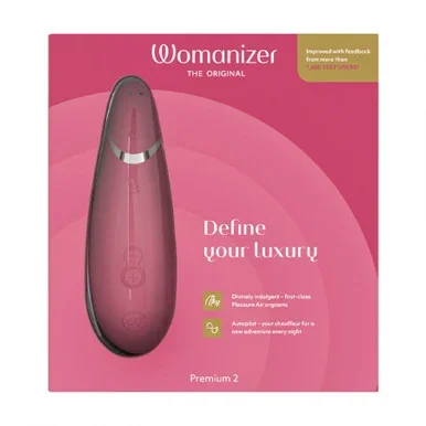 Womanizer Premium 2 Clitoral Stimulator Raspberry