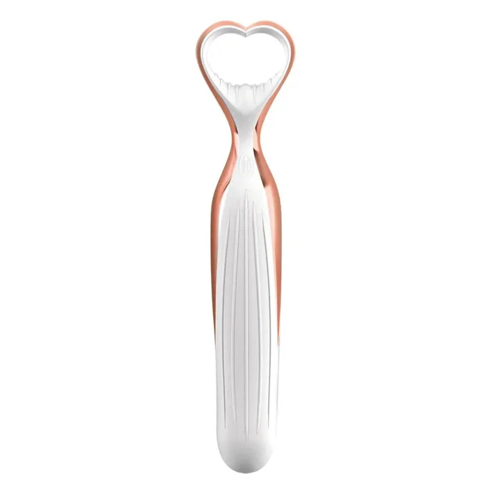 Woo Vibez Rechargeable Silicone Clitoral Stimulator – Rose Gold/White