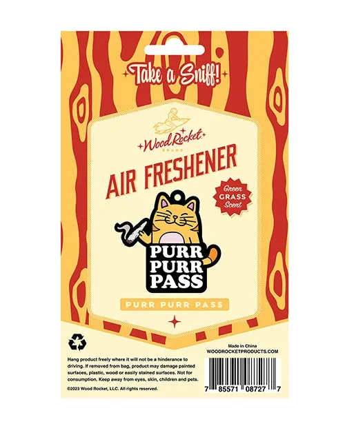 Wood Rocket Purr Purr Pass Air Freshener – Green Grass