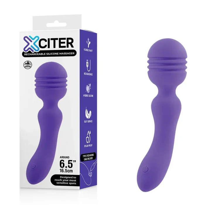 Xciter – – 16.5 cm USB Rechargeable Massage Wand