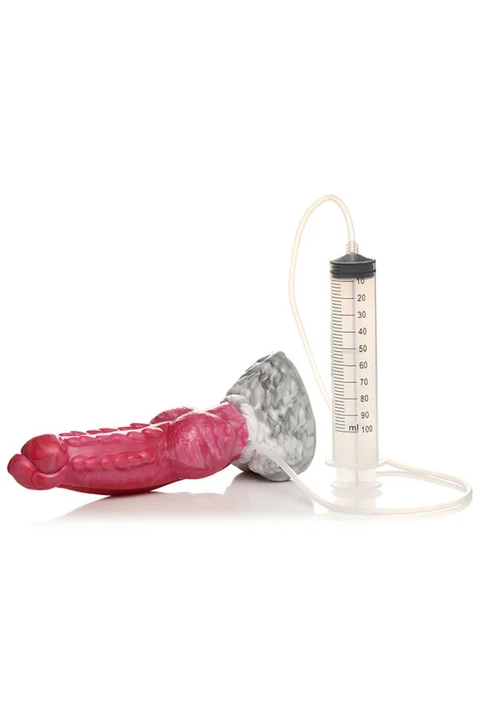 XR Brand – Creature Cocks – Resurrector Phoenix Squirting Silicone Dildo – Red/White