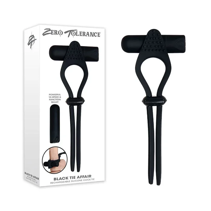 Zero Tolerance Tie Affair – USB Rechargeable Vibrating Lasoo Cock Ring