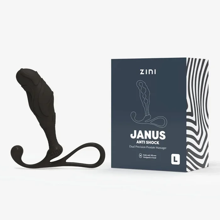 Zini Janus Anti Shock – Large – Black Large Prostate Massager
