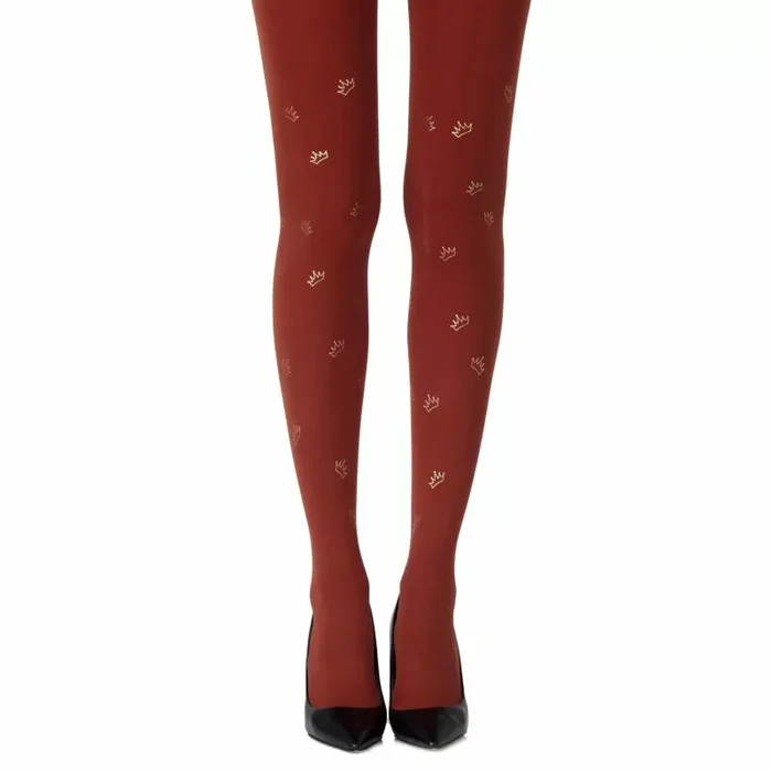 Zohara “Royal Treatment” Rust Print Tights